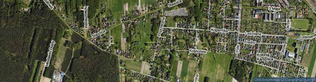 Zdjęcie satelitarne Poprzeczna ul.